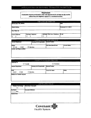 Internal Transfer Promotion Application