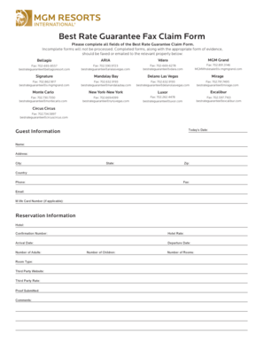 Best Rate Guarantee Claim Form