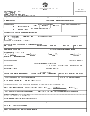 Solicitud de Visa