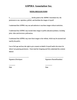 ASPIRA Media Release Form