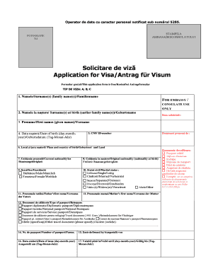 Romania Visa Application Form