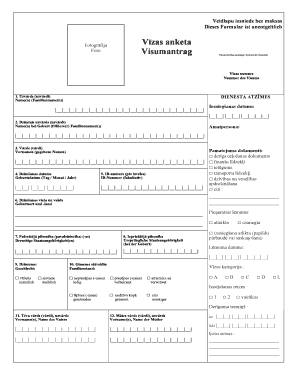 Latvian Visa Application Form