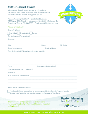 Gift-in-Kind Donation Form