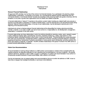 CME Disclosure Form