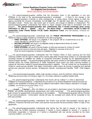Florida School Readiness Eligibility Pre-Application