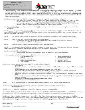 Florida Early Learning Services Eligibility Pre-Application