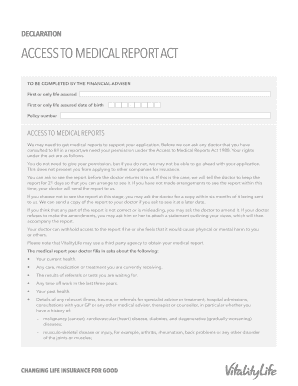 Access to Medical Reports Consent Form