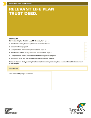 Relevant Life Plan Trust Deed