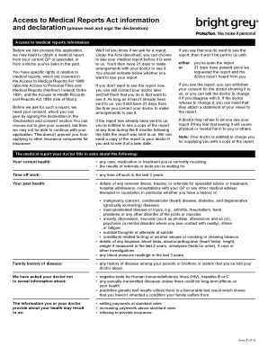 Access to Medical Reports Declaration