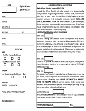 Assumption of Risk and Liability Release
