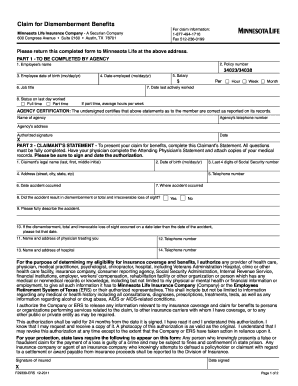 Claim for Dismemberment Benefits