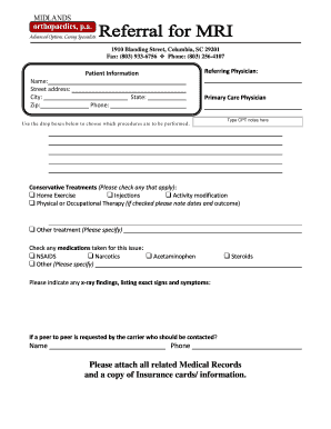 Patient Information Referral Form