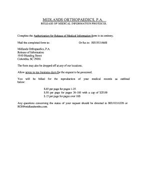 Authorization for Release of Medical Information