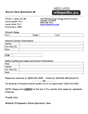 Wound Care Referral Form