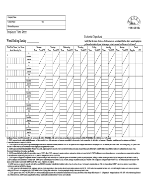 Employee Time Sheet