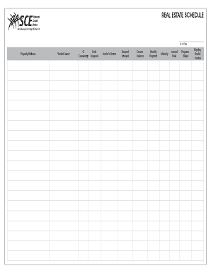 Real Estate Schedule