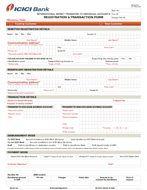ICICI Bank UK Data Transfer Consent