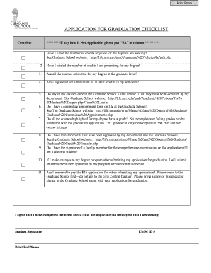 Graduation Checklist Application