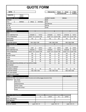 Insurance Quote Form