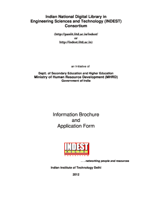 INDEST Consortium Application Form