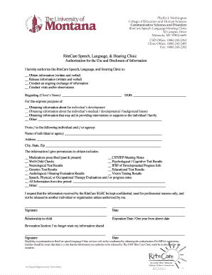 Authorization for Use and Disclosure of Information