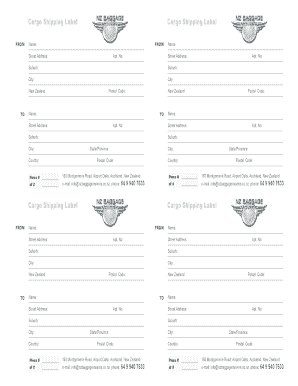 Cargo Shipping Label