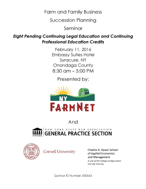 Farm and Family Business Succession Planning Seminar Brochuredocx - publications dyson cornell