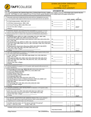 California State University General Education Certification