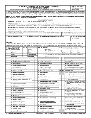 DOD Medical Examination Report