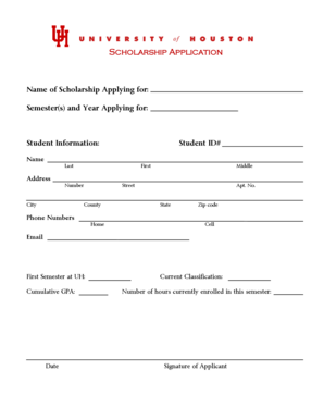 Scholarship Application Form