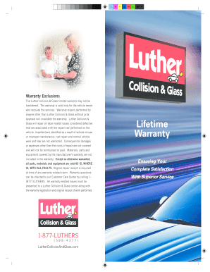 Luther Collision & Glass Limited Warranty