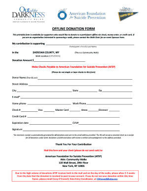 Offline Donation Form