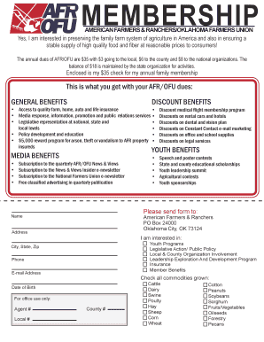 AFR/OFU Membership Application
