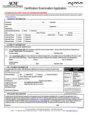 Certification Examination Application