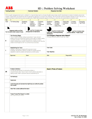 ABB 8D Problem Solving Worksheet