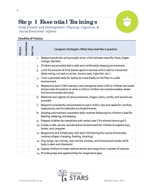Child Growth and Development Checklist