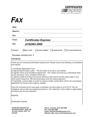 Certificate Order Form