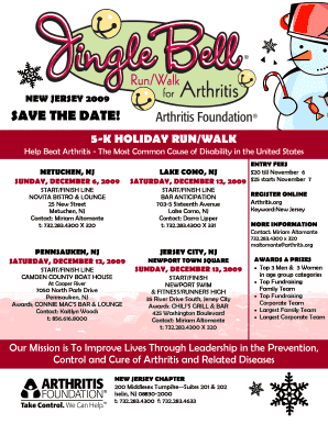 Arthritis Foundation Jingle Bell Run/Walk Registration Form