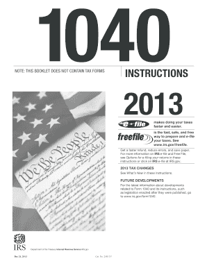 IRS Form 1040 2013