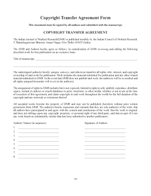Copyright Transfer Agreement Form