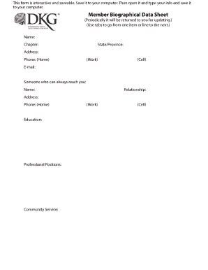 Member Biographical Data Sheet - deltakappagammaorg