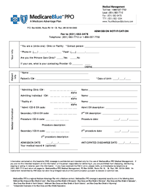 Admission Notification Form