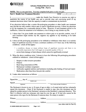 Advance Medical Directive Form