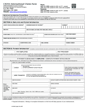 Cigna reimbursement form