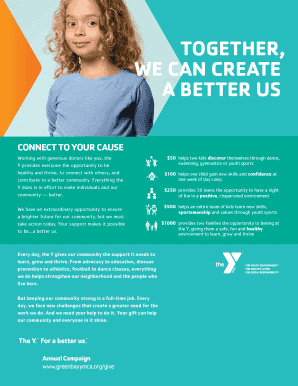 Greater Green Bay YMCA Donation Form