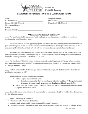 VA Compliance Form