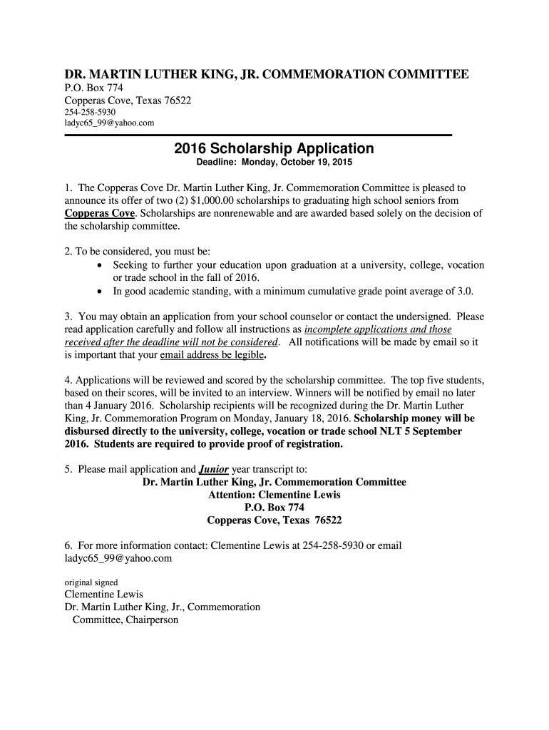 DR MARTIN LUTHER KING JR COMMEMORATION COMMITTEE Preview on Page 1