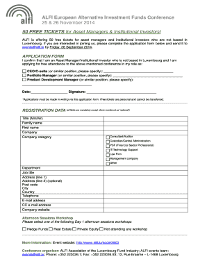 50 FREE TICKETS for Asset Managers Institutional Investors