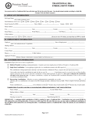Traditional IRA Enrollment Form