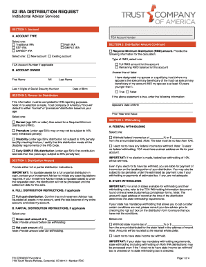 IRA Distribution Request Form